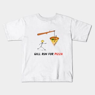 Will run for pizza Kids T-Shirt